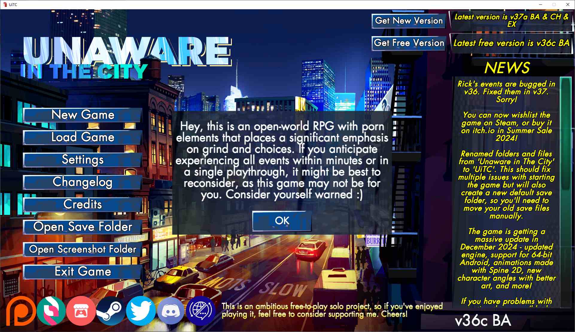 【2D/SLG/中文/动态】Unaware in The City V47B steam官中版 【更新/420M】-ACG家园网