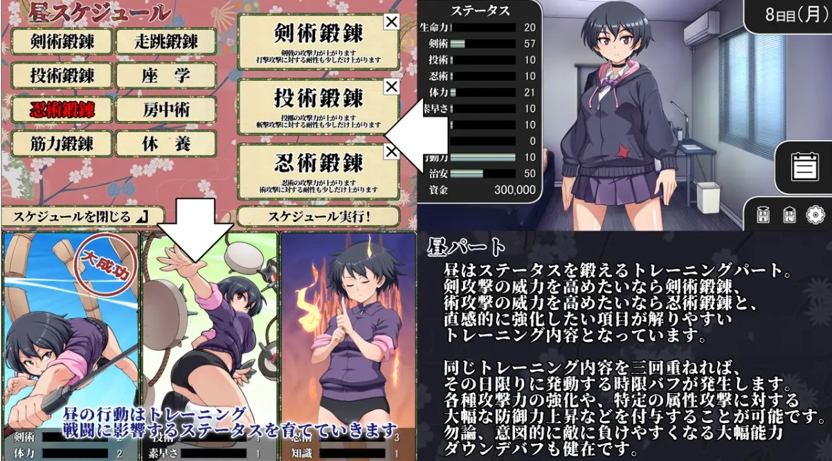 【女主RPG/汉化】耀忍咲姫 影華 机翻版【新作/720M】